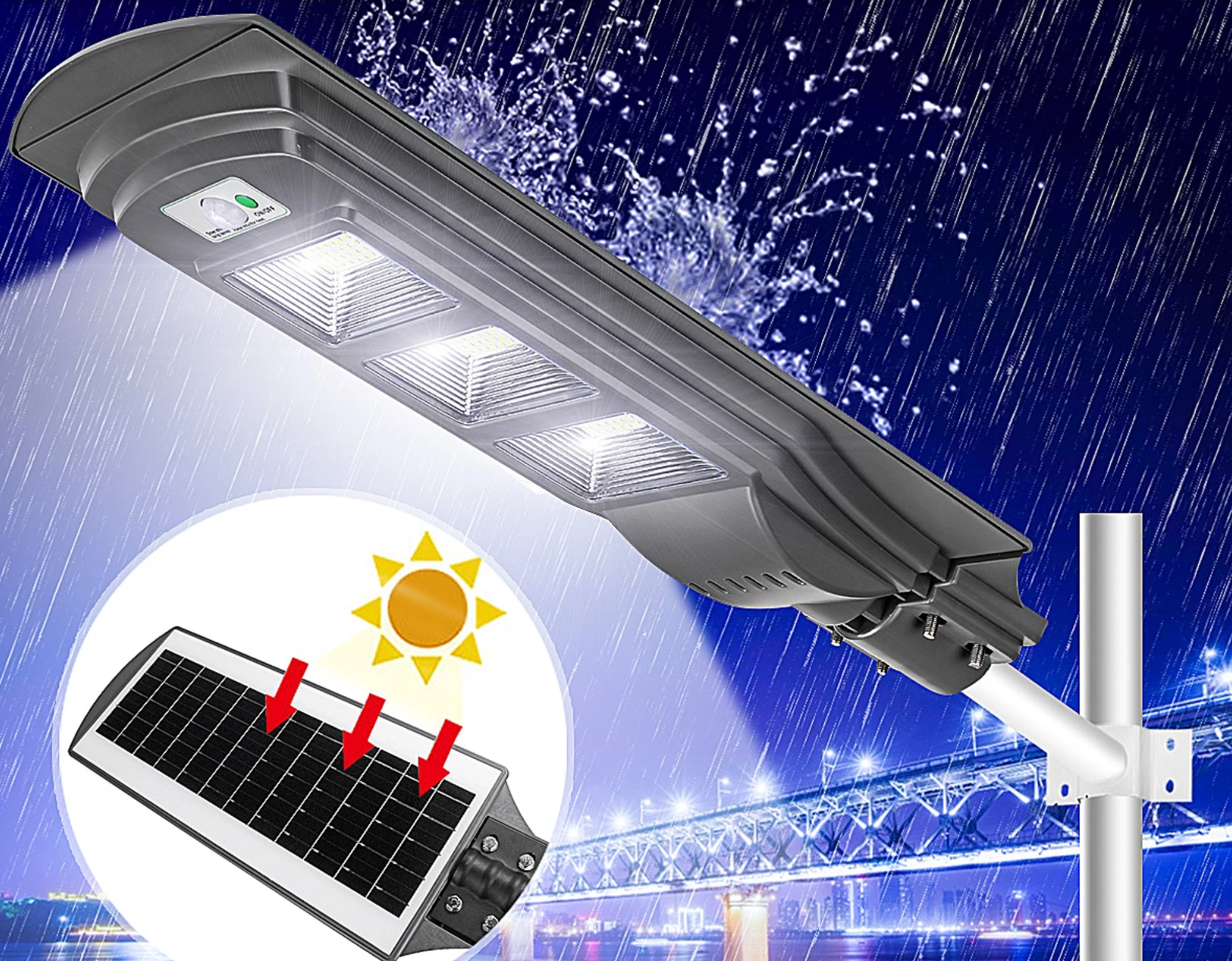 90W Solar Security Home Outdoor Light With Auto-Induction