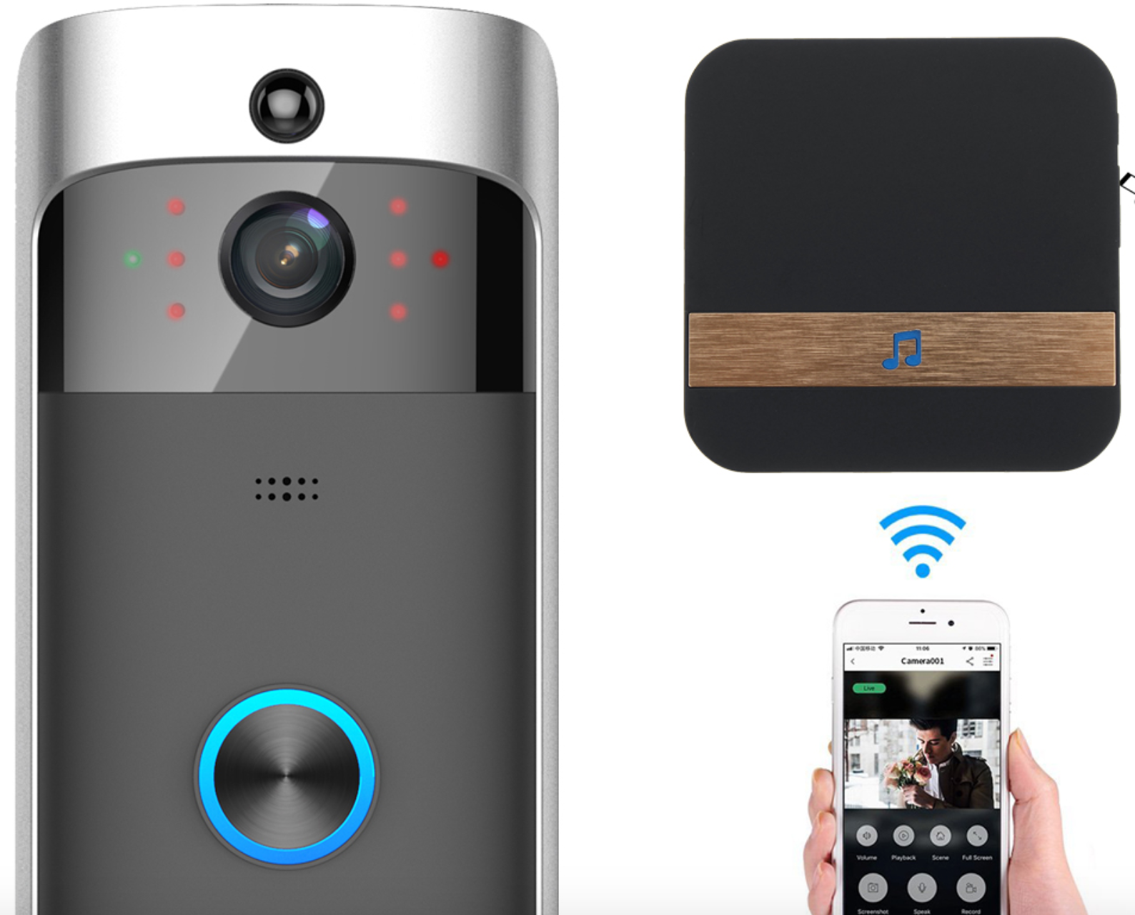 CG™  Security Camera Video Wireless Home Security Doorbell